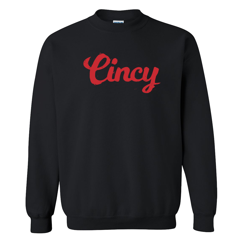 Cincy Script crewneck - black/red