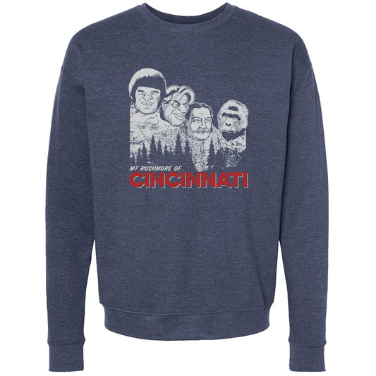 Mt Rushmore of Cincinnati crewneck