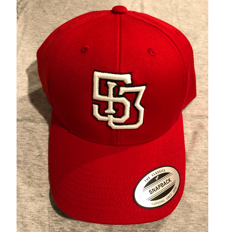 513 Monogram hat - red/white - 513shirts.com / Cincinnati Shirts