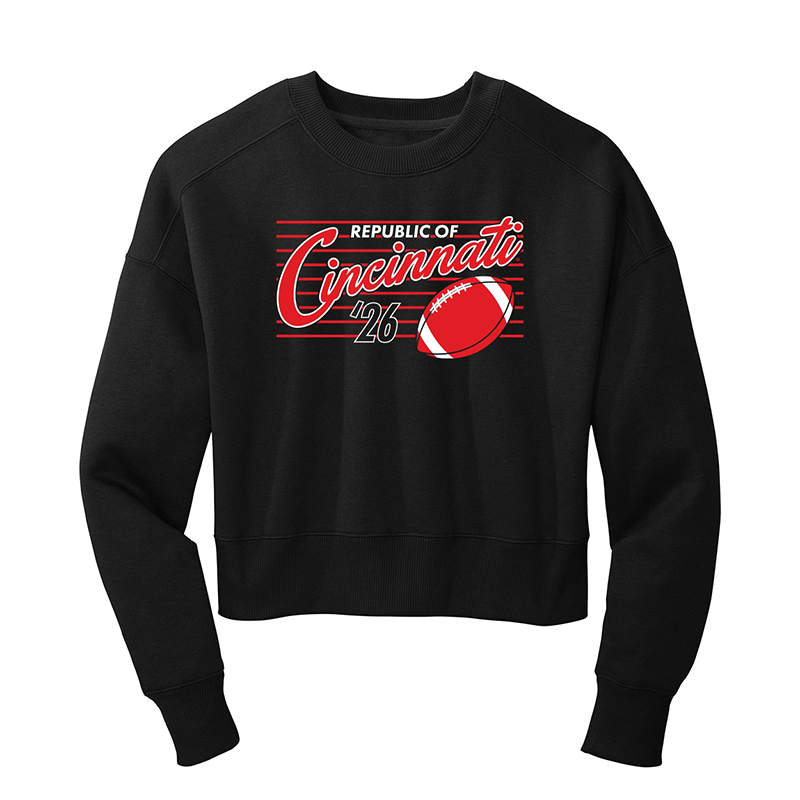 Republic of Cincinnati Script women's crewneck
