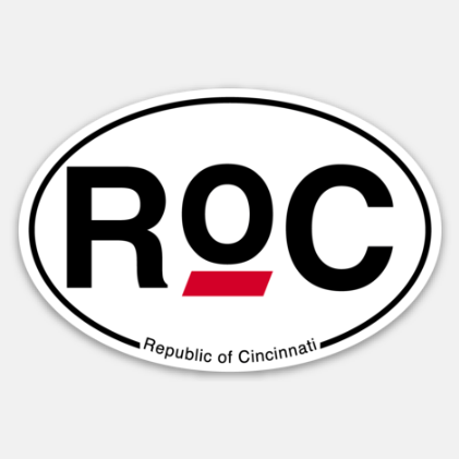 Republic of Cincinnati oval sticker