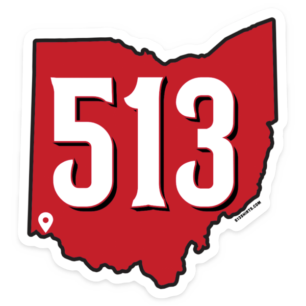 513 Baseball sticker - 513shirts.com / Cincinnati Shirts