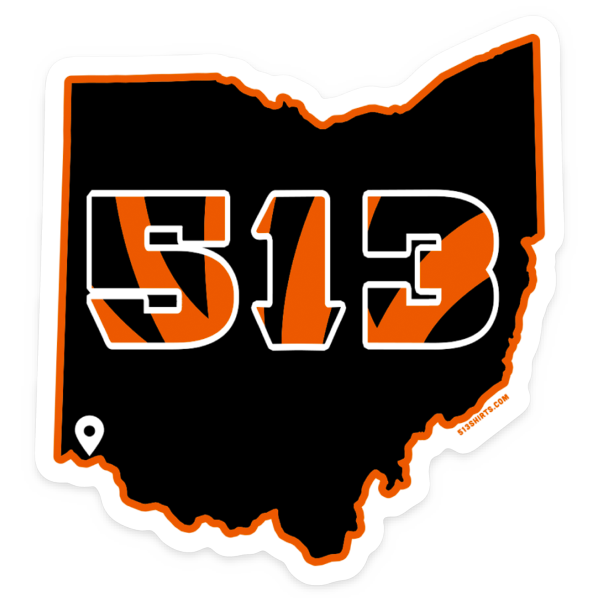 513 Football sticker - 513shirts.com / Cincinnati Shirts
