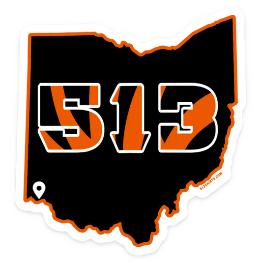 513 Football sticker - 513shirts.com / Cincinnati Shirts