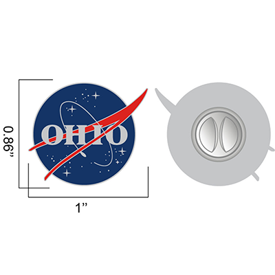 OHIO space agency lapel pin - 513shirts.com / Cincinnati Shirts