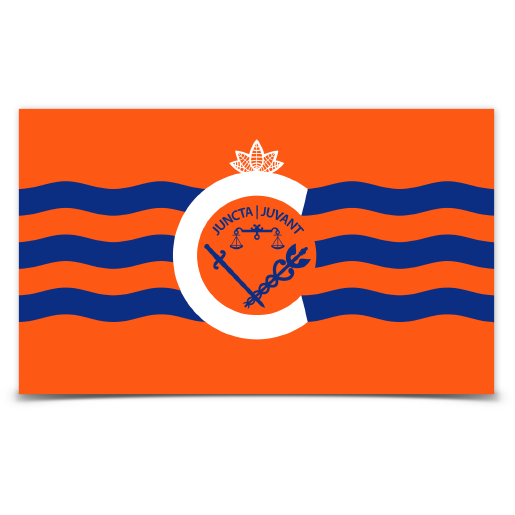 City of Cincinnati flag sticker (orange) - 513shirts.com / Cincinnati Shirts