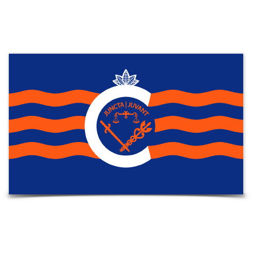 City of Cincinnati flag sticker (royal blue) - 513shirts.com / Cincinnati Shirts