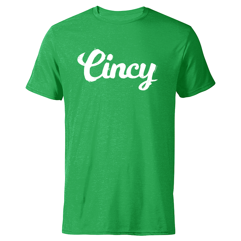 Cincy Script tee - green/white