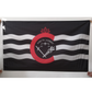City of Cincinnati flag - black/red/white