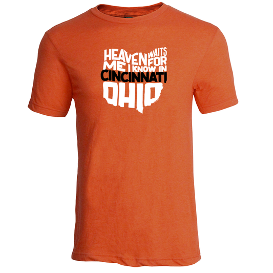 Heaven Waits...Cincinnati tee - orange - 513shirts.com / Cincinnati Shirts