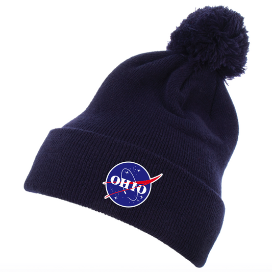 OHIO space agency pom pom beanie - 513shirts.com / Cincinnati Shirts