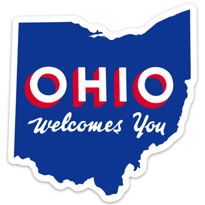 Ohio Welcomes You sticker - 513shirts.com / Cincinnati Shirts