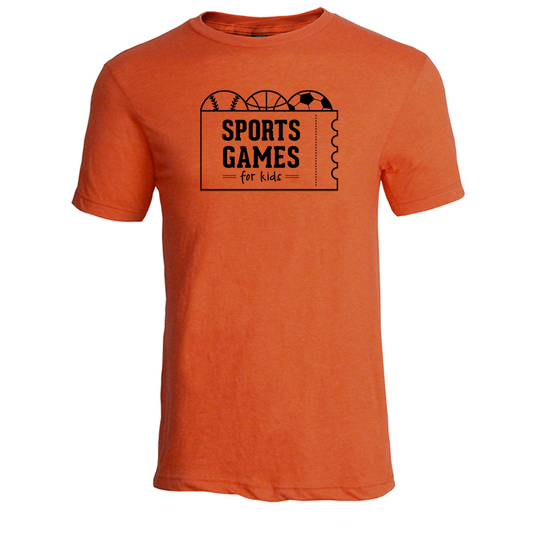 Sports Games for Kids logo tee - heather orange - 513shirts.com / Cincinnati Shirts